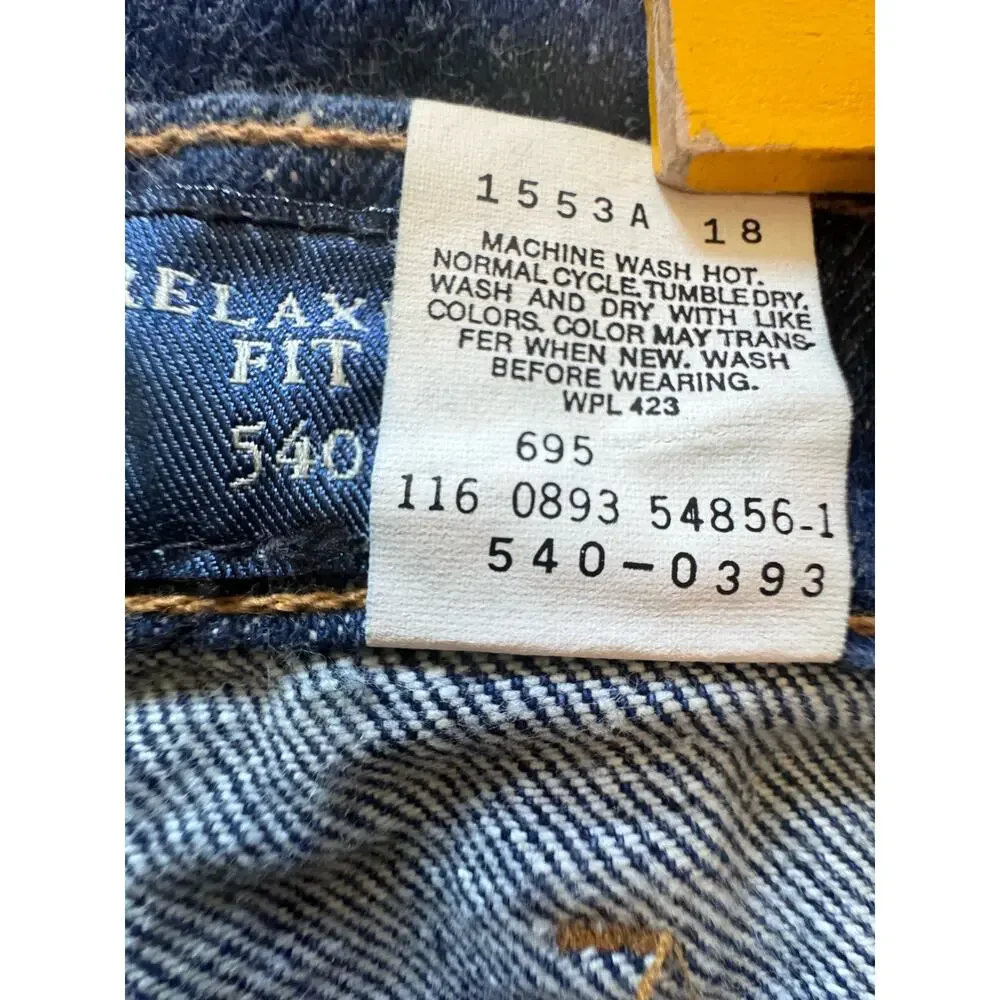 Vintage New Levi's Levi Signature Jeans Mens 44X30 540 Relaxed Fit Denim 1993